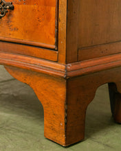 Load image into Gallery viewer, Narrow Walnut Serpentine Shaped Chest Of Four Drawers
