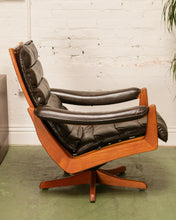 Load image into Gallery viewer, Lied Mobler Leather Reclining Lounge Chair and Ottoman
