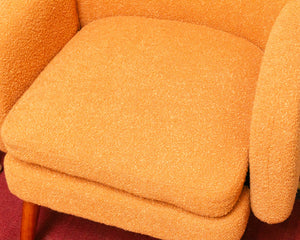 Nubby Orange Armchair