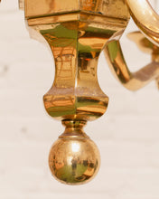 Load image into Gallery viewer, Mid-20th Century Champan Brass Three-Arm Chandelier with Ram&#39;s Heads
