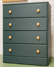 Load image into Gallery viewer, Forest Dark Green Highboy Chest of Drawers
