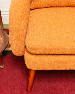 Nubby Orange Armchair