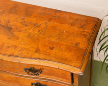 Load image into Gallery viewer, Narrow Walnut Serpentine Shaped Chest Of Four Drawers
