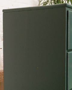 Forest Dark Green Highboy Chest of Drawers