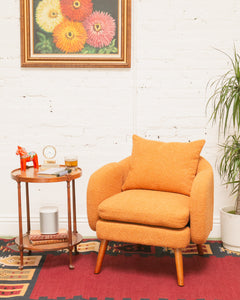 Nubby Orange Armchair