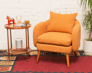 Nubby Orange Armchair