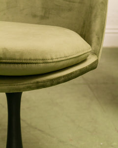 Olive Green Daisy Chair with Black Base