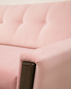 Pink Desmond Walnut Framed Sofa 80”