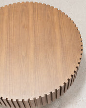 Load image into Gallery viewer, Paneled Round Wood Coffee Table
