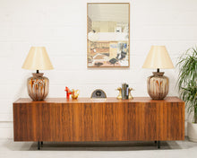 Load image into Gallery viewer, Glazed Vintage Pair of Mid Century Lamps
