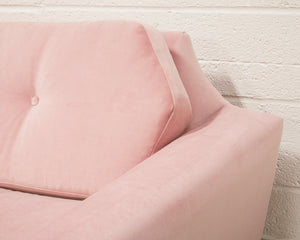 Pink Desmond Walnut Framed Sofa 80”