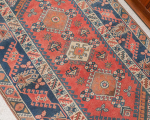 Persian coral Antique Rug