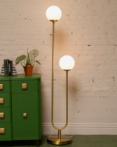 Deco Style Floor Lamp in Gold