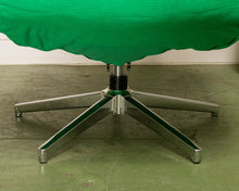 Load image into Gallery viewer, Green Corduroy Low Profile Swivel Chair
