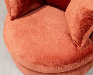 Bianca Swivel Chair in Rust