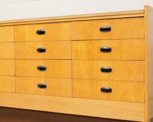 Long Mid Century Chest of Drawers Credenza