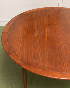 Walnut Vintage Round Dining Table