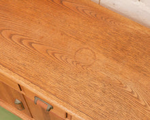 Load image into Gallery viewer, Vintage Oak boho Buffet Sideboard Credenza
