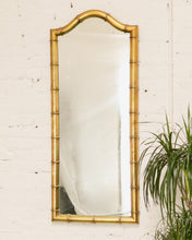 Load image into Gallery viewer, Vintage Gold Faux Bamboo Mirror
