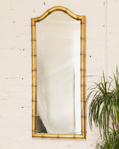 Vintage Gold Faux Bamboo Mirror