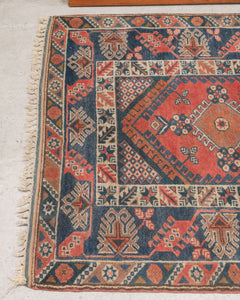 Persian coral Antique Rug