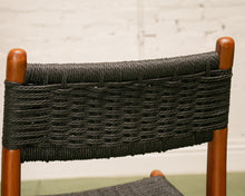 Load image into Gallery viewer, Black Woven and Wood Dining Chair
