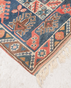 Persian coral Antique Rug