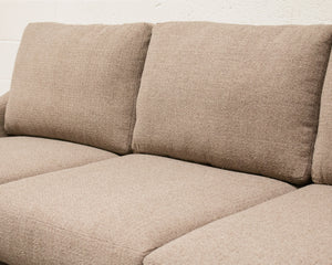 Hauser Sectional Sofa in Tildan Saddle