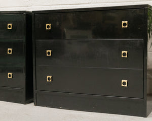 Pair of Hollywood Regency Lowboy Dressers