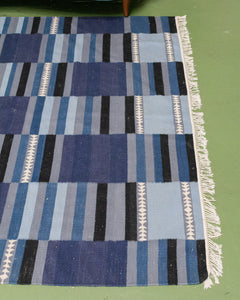 Blue Colorblock Kilm Rug