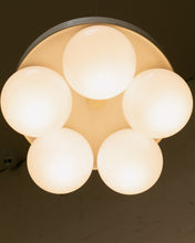 Load image into Gallery viewer, Mod White 1960’s Flushmount Lamp
