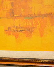 Load image into Gallery viewer, Orange Cityscape Mid Century Painting
