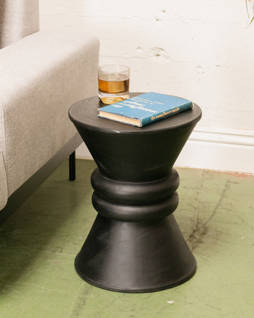 Modern Black Ebonized Drink/Side Table