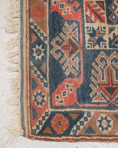 Persian coral Antique Rug