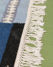 Load image into Gallery viewer, Blue Colorblock Kilm Rug
