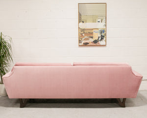 Pink Desmond Walnut Framed Sofa 80”