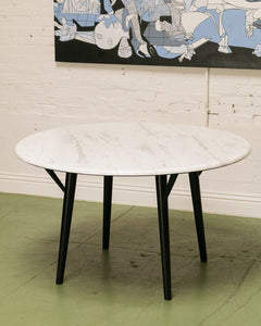 Faux Marble Round Dining Table