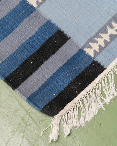 Blue Colorblock Kilm Rug