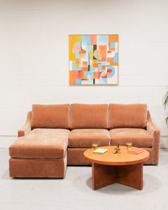 Hauser Sectional Sofa in Amici Ginger