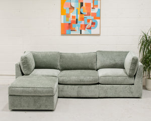 Barney Modular Sofa in Belmont Jade 4 Piece