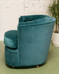 1960’s Teal Swivel Chairs