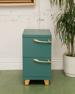 Teal 2 Drawer Nightstand