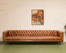 Load image into Gallery viewer, 12 Foot Leather Tufted Sofa
