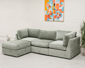 Barney Modular Sofa in Belmont Jade 4 Piece