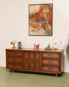 Walnut Mid Century Dresser