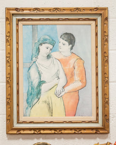 Picasso’s The Lovers, Framed Print on Canvas