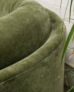 Prima Chaise and Bumper Olive Green Sofa