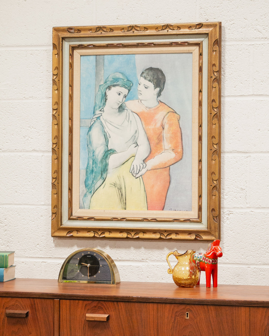 Picasso’s The Lovers, Framed Print on Canvas