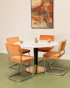 Orange Chrome Cantilever Chair