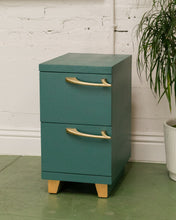 Load image into Gallery viewer, Teal 2 Drawer Nightstand
